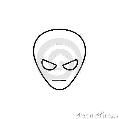 Alien icon element of space icon for mobile concept and web apps. Thin line alien icon can be used for web and mobile. Premium Stock Photo