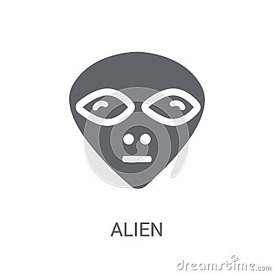 Alien icon. Trendy Alien logo concept on white background from A Vector Illustration
