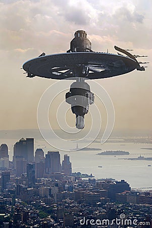 Alien invasion Stock Photo