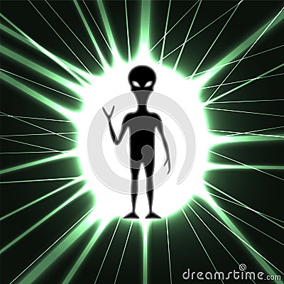 Alien invasion Vector Illustration