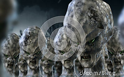 Alien invasion Stock Photo