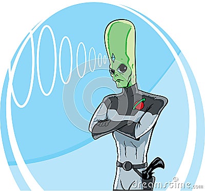 Alien mind power Vector Illustration