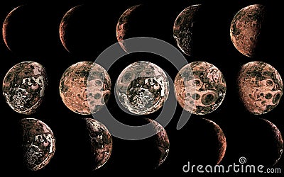 Alien moon Stock Photo