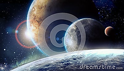 Planets in space Stock Photo