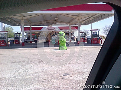 Alien Roswell New Mexico Conoco Gas Station Welcome Editorial Stock Photo