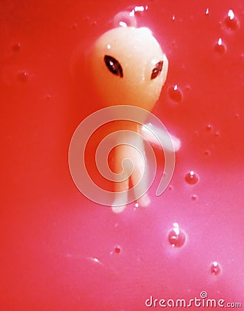 Alien in slime Stock Photo