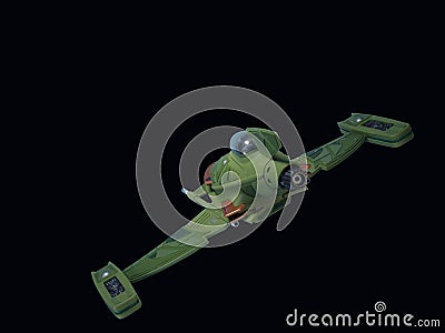 Alien Space Fighter Stock Photo