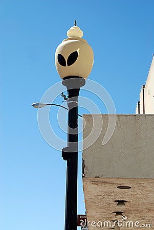 Alien street lamp Stock Photo