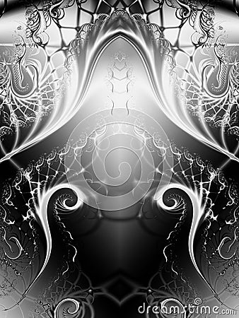 Alien Swirls Fractal Texture Stock Photo