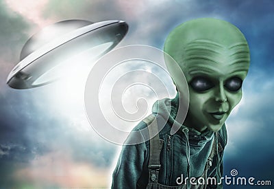 Alien and UFO Stock Photo