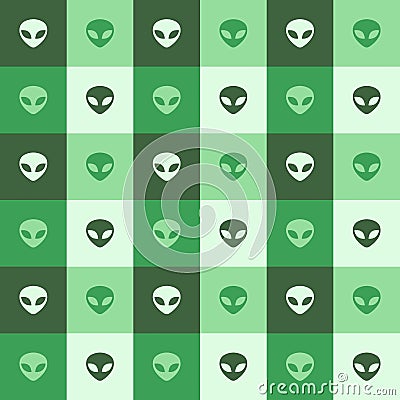 Aliens pattern Vector Illustration