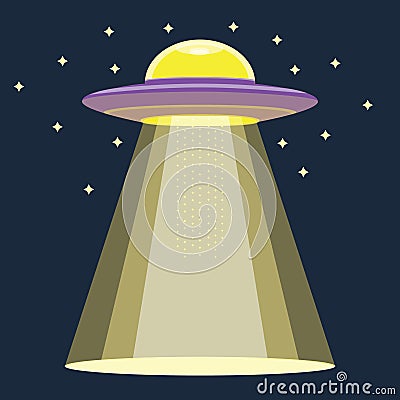 Aliens UFO Vector Illustration