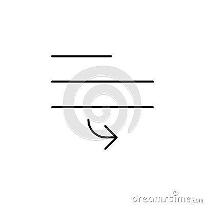 align, bottom, format, right icon. Element of text and typography for mobile concept and web apps icon. Thin line icon for website Stock Photo