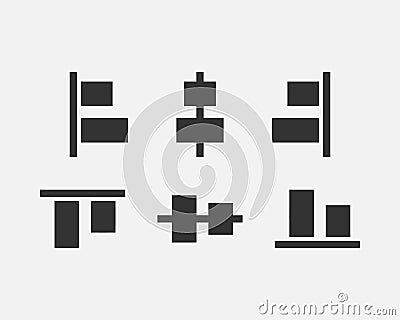 Align vector icon. Alignment icon symbol. Align vector illustration on isolated background Vector Illustration