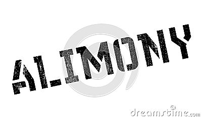 Alimony rubber stamp Stock Photo