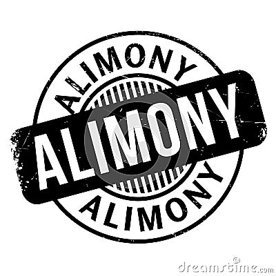 Alimony rubber stamp Stock Photo
