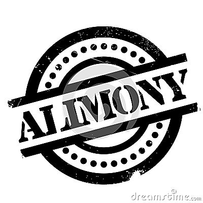 Alimony rubber stamp Stock Photo