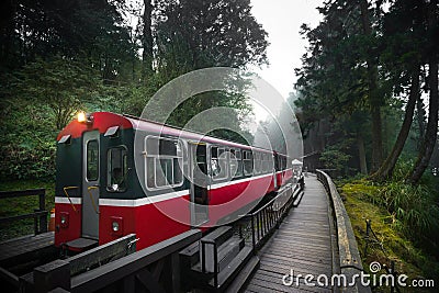 Alishan forest train railway Stock Photo