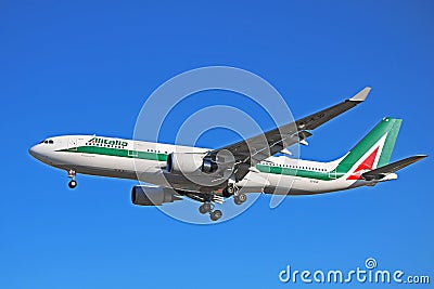 Alitalia Airbus A330-200 Side View Editorial Stock Photo