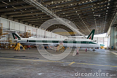 Alitalia Super MD 80 Editorial Stock Photo