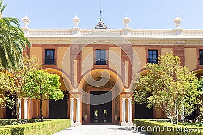 Aljaferia one of the best preserved Moorish palaces in city Sara Editorial Stock Photo