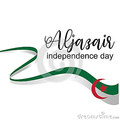 Aljazair independence day logo design vector - Vector Vector Illustration