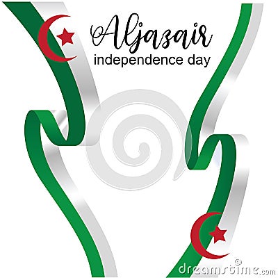 Aljazair independence day logo design vector - Vector Vector Illustration