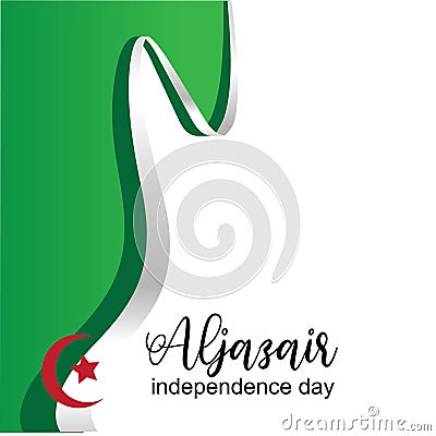 Aljazair independence day logo design vector - Vector Vector Illustration