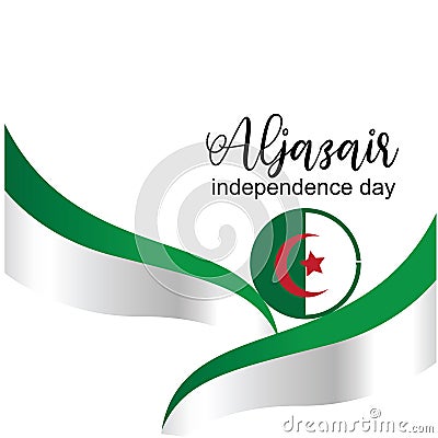 Aljazair independence day logo design vector - Vector Vector Illustration