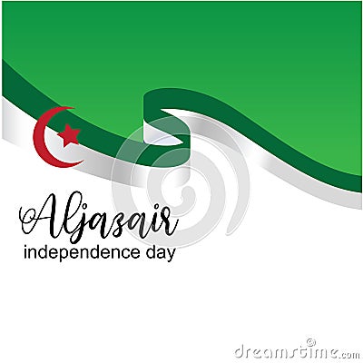 Aljazair independence day logo design vector - Vector Vector Illustration