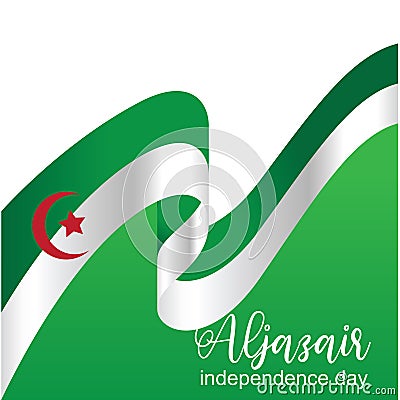 Aljazair independence day logo design vector - Vector Vector Illustration