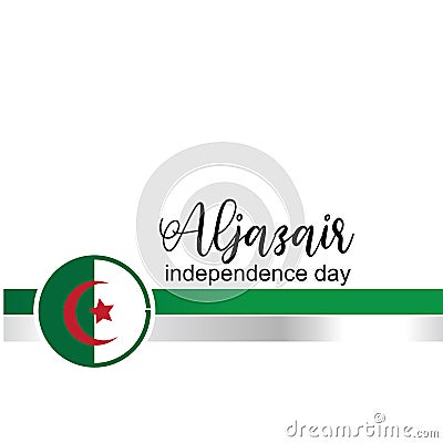 Aljazair independence day logo design vector - Vector Vector Illustration