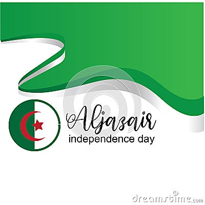 Aljazair independence day logo design vector - Vector Vector Illustration