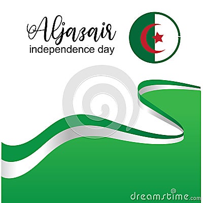 Aljazair independence day logo design vector - Vector Vector Illustration