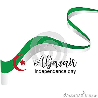 Aljazair independence day logo design vector - Vector Vector Illustration