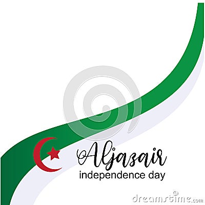 Aljazair independence day logo design vector - Vector Vector Illustration