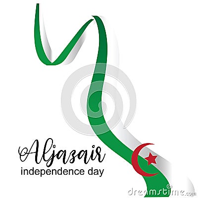 Aljazair independence day logo design vector - Vector Vector Illustration