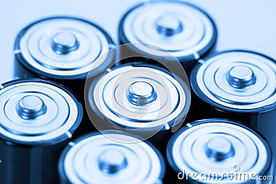 Alkaline batteries Stock Photo