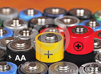 Alkaline battery Stock Photo