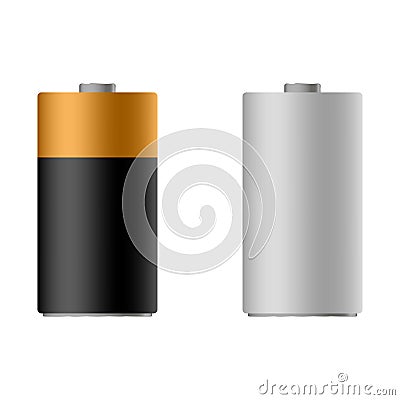 Alkaline battery sign Vector Illustration