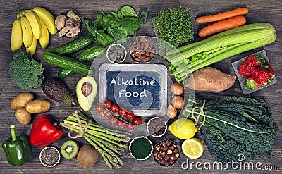 Alkaline foods Stock Photo