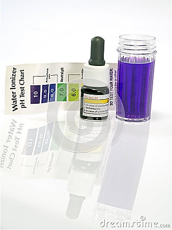 Alkaline water test ph reagent Stock Photo