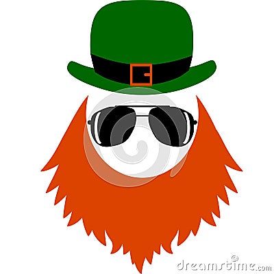 Leprechaun with green hat for St. Patrick`s Day decoration Stock Photo