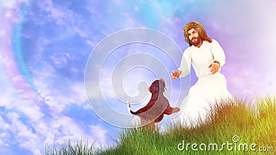 All Dogs Go Heaven Illustration Stock Photo