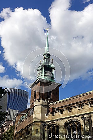 All Hallows-by-the-Tower Church, London Editorial Stock Photo