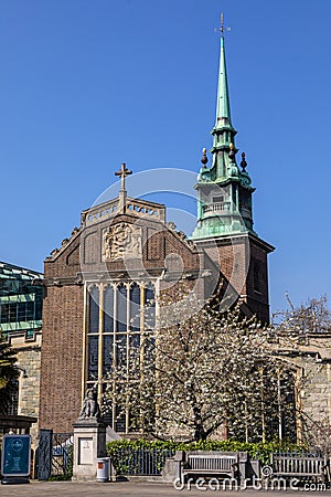 All Hallows by the Tower Church in London, UK Stock Photo
