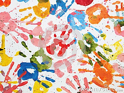 All hands color abstract Backgrounds Stock Photo