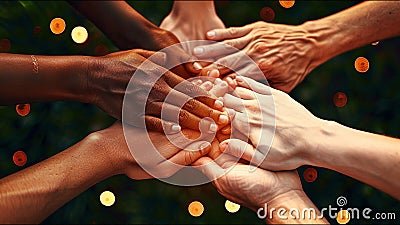 All Hands In People Soft Diffuse Bokeh Focus Friendship Unity Trust Community Stock Photo