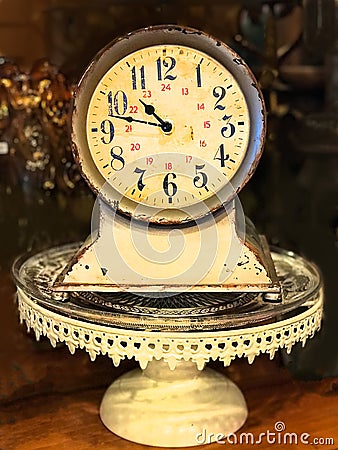 Antique Victorian Clock Stock Photo
