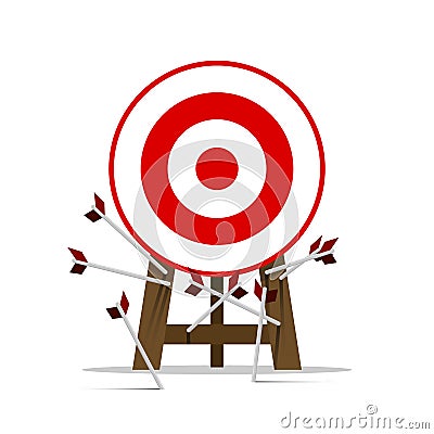 All miss the target, goal Stock Photo